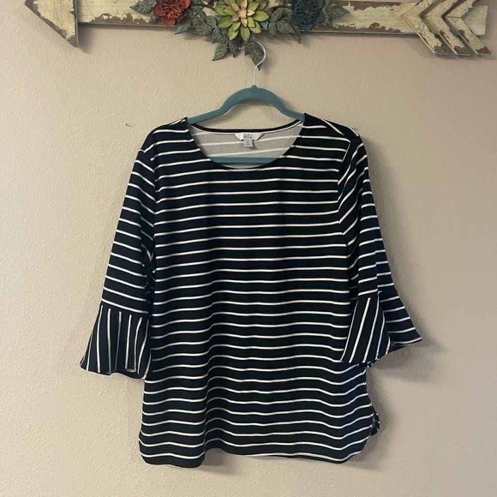 Croft & Barrow - stripe bell sleeve blouse
